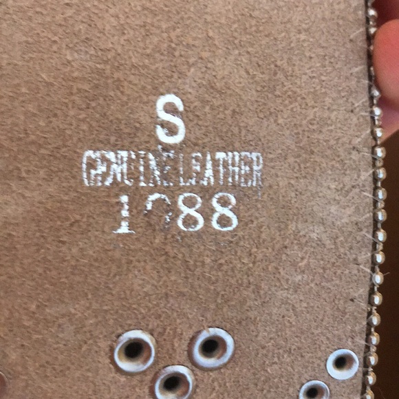 A cow hide belt